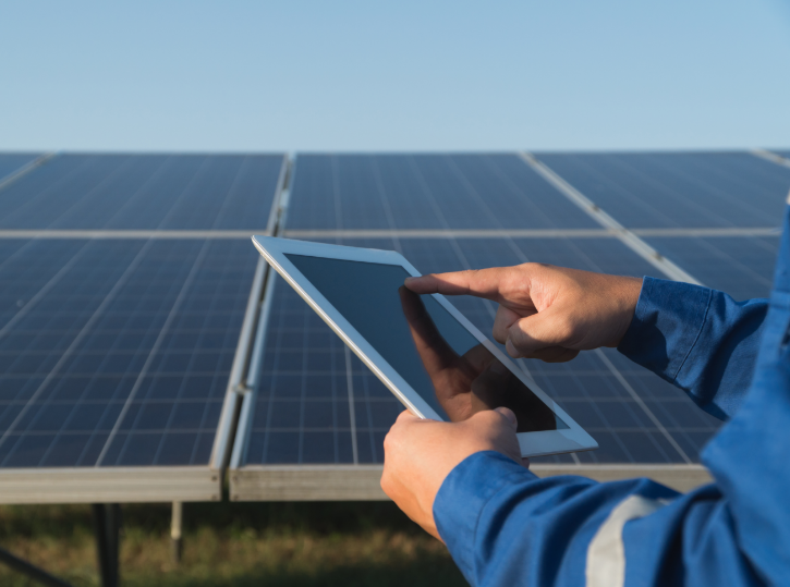 Installation von einer Solaranlage